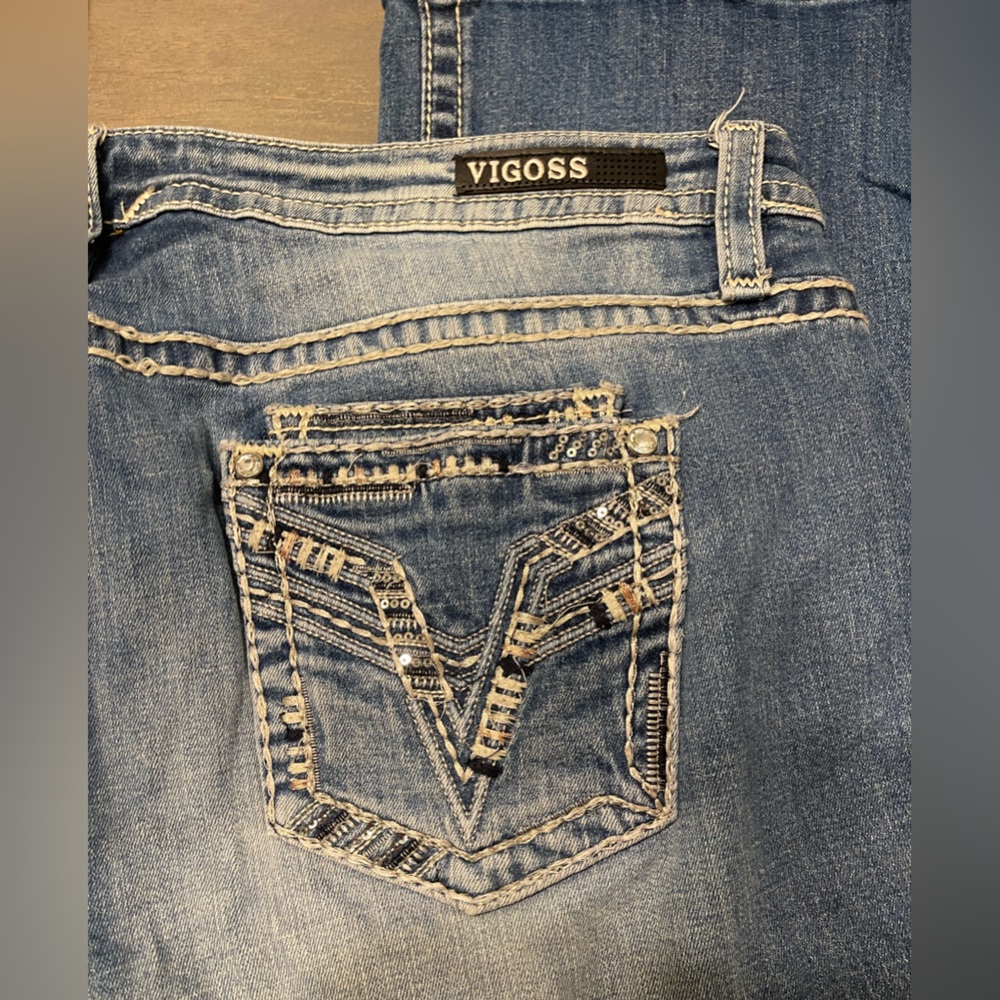 👖 VIGOSS • Slim Boot • Heritage Fit Jeans | Size: 15/16 Long - Picture 8 of 10